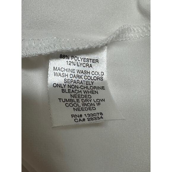 Lucky in Love Top Womens Large White Mesh Sleeves Neon Trim Tennis Golf Active - Picture 8 of 11